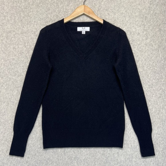 Magaschoni Sweaters - Magaschoni 100% Cashmere Black V-Neck Sweater Women's Size XS